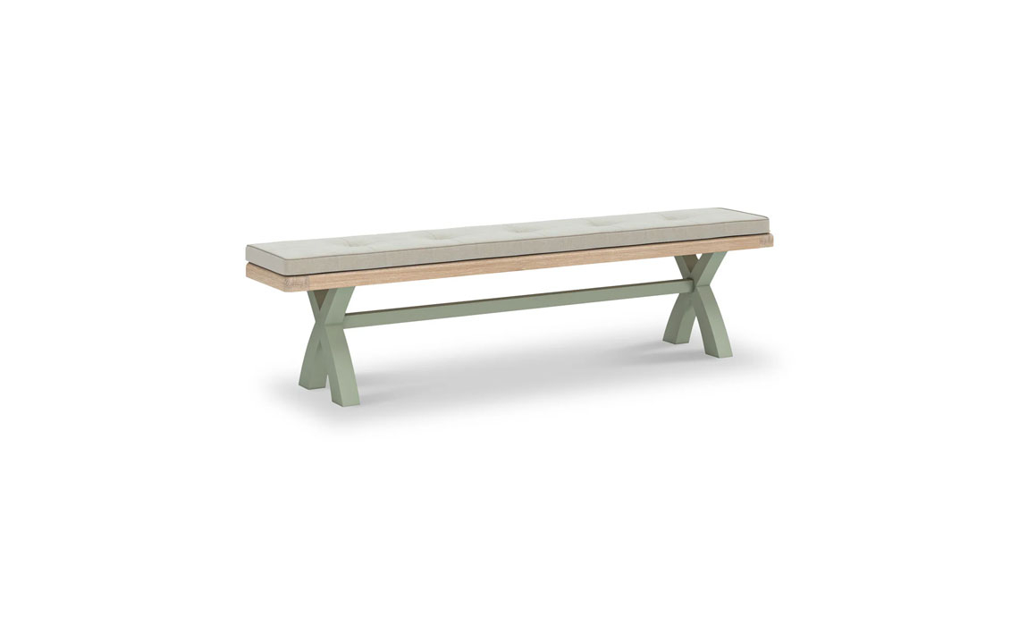 Clovelly Sage Painted Collection - Clovelly Sage Cross Bench 200cm