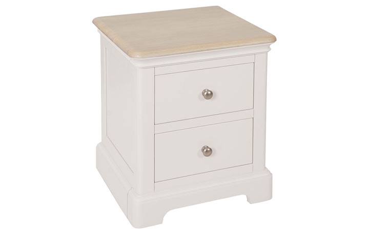 Melford Grey & White Collection - Melford Painted 2 Drawer Bedside