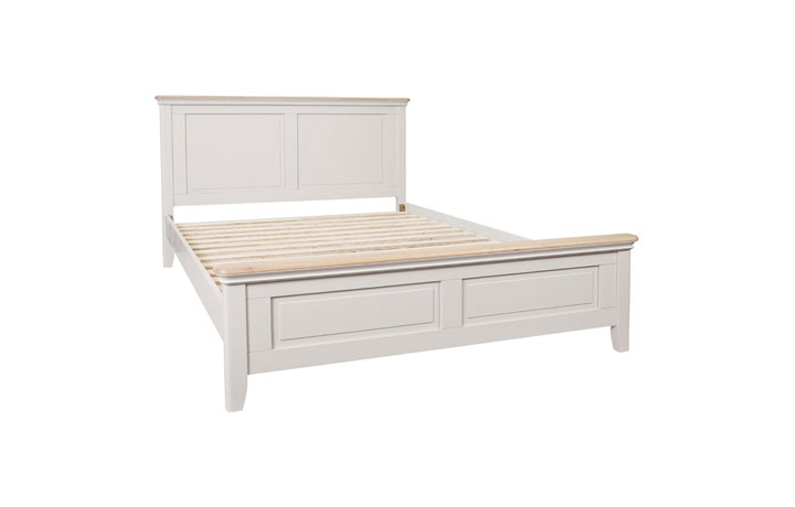 Melford Grey & White Collection - Melford Painted 6ft Super King Size Bed Frame - Grey Mist