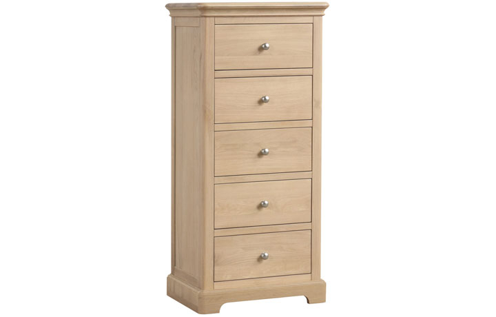 Melford Oak Collection - Melford Oak 5 Drawer Wellington Chest