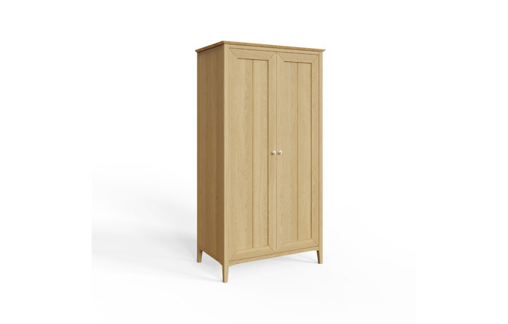 Riva European Oak Collection - Riva Double Full Hanging Wardrobe