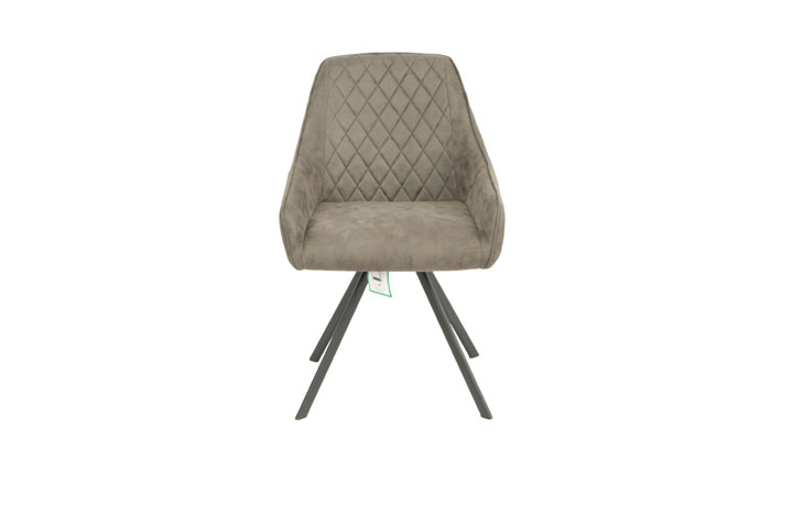 Lucca Upholstered Dining Chairs - Bali Swivel Chair Grey