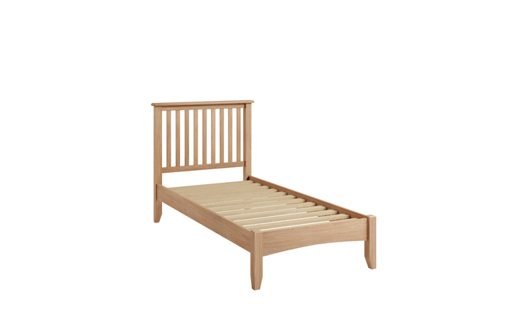 Beds & Bed Frames - Columbus Oak 3ft Single Bed Frame