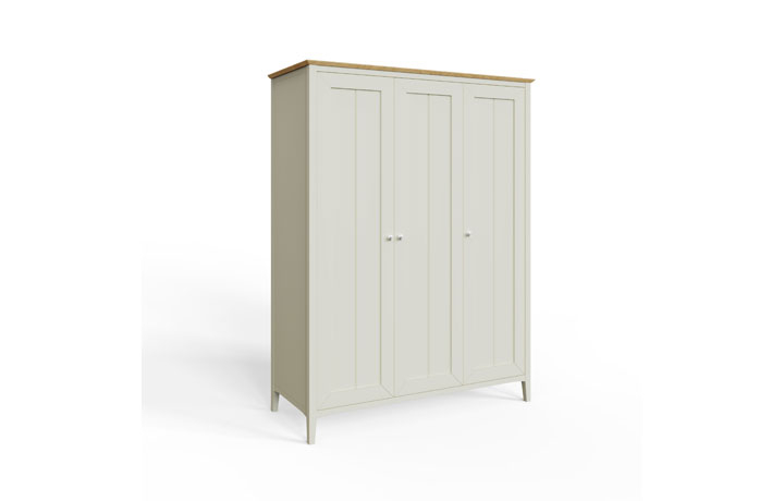 Riva Painted Bedroom Furniture - Riva Painted Full Hanging Triple Wardrobe