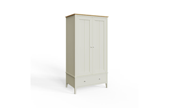 Riva Painted Bedroom Furniture - Riva Painted Double Wardrobe With Drawer 