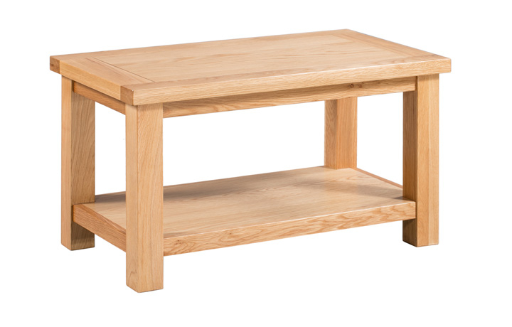 Oak Coffee Tables - Lavenham Oak Small Coffee Table With Shelf 