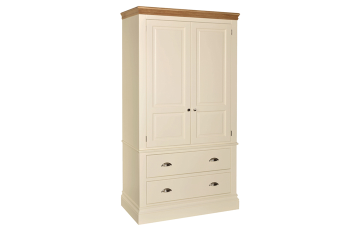 Painted 2 Door Wardrobes - Barden Painted Gents Wardrobe With 2 Drawers
