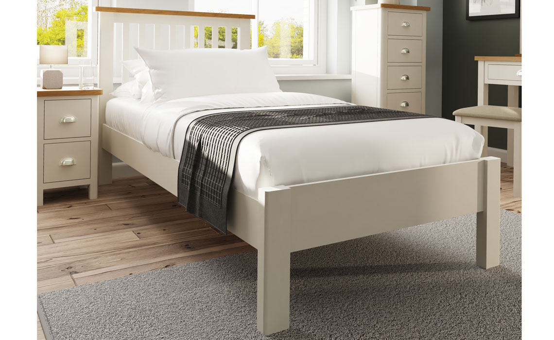 3ft Single Hardwood Bed Frames - Woodbridge Truffle Grey Painted 3ft Single Bed Frame