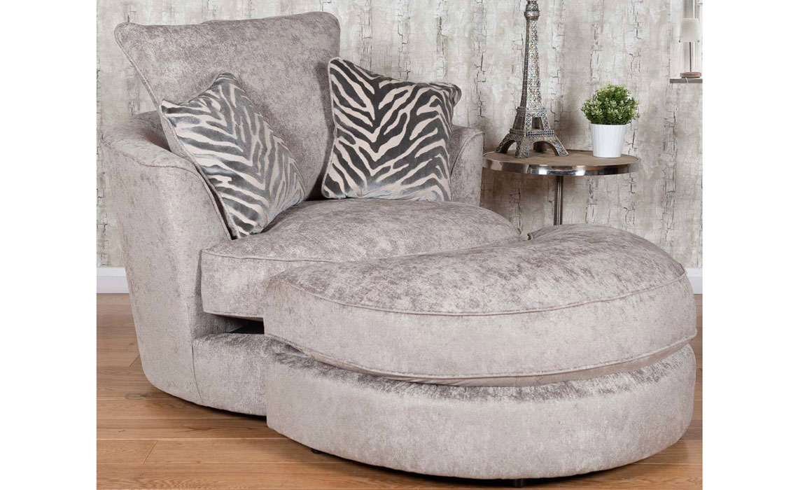 Chair, Sofas, Sofa Beds & Corner Suites - Luman Swivel Chair & Stool