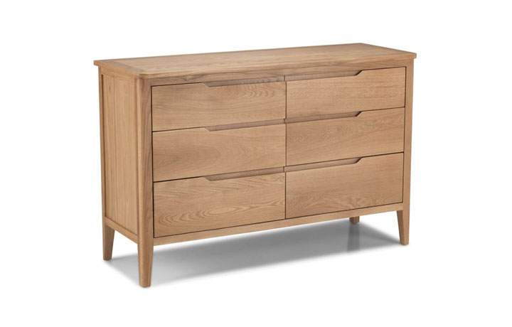 Copenhagen Oak Collection - Copenhagen Oak 6 Drawer Wide Chest